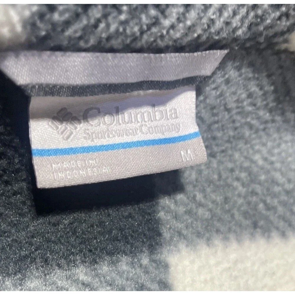 Columbia Steens Mountain Fleece Jacket Mens M Buffalo Plaid Full Zip 1478231